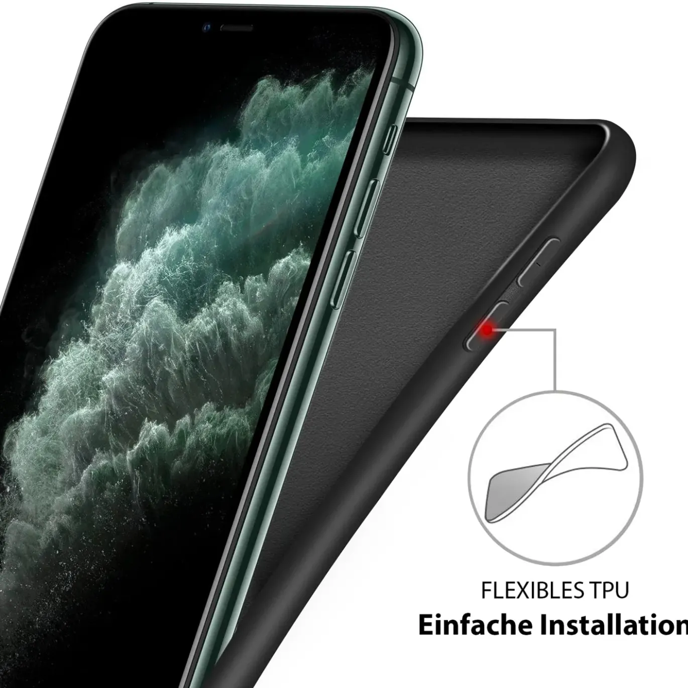 iPhone 11 - Silikon Case mit Mikrofaser-Innenseite