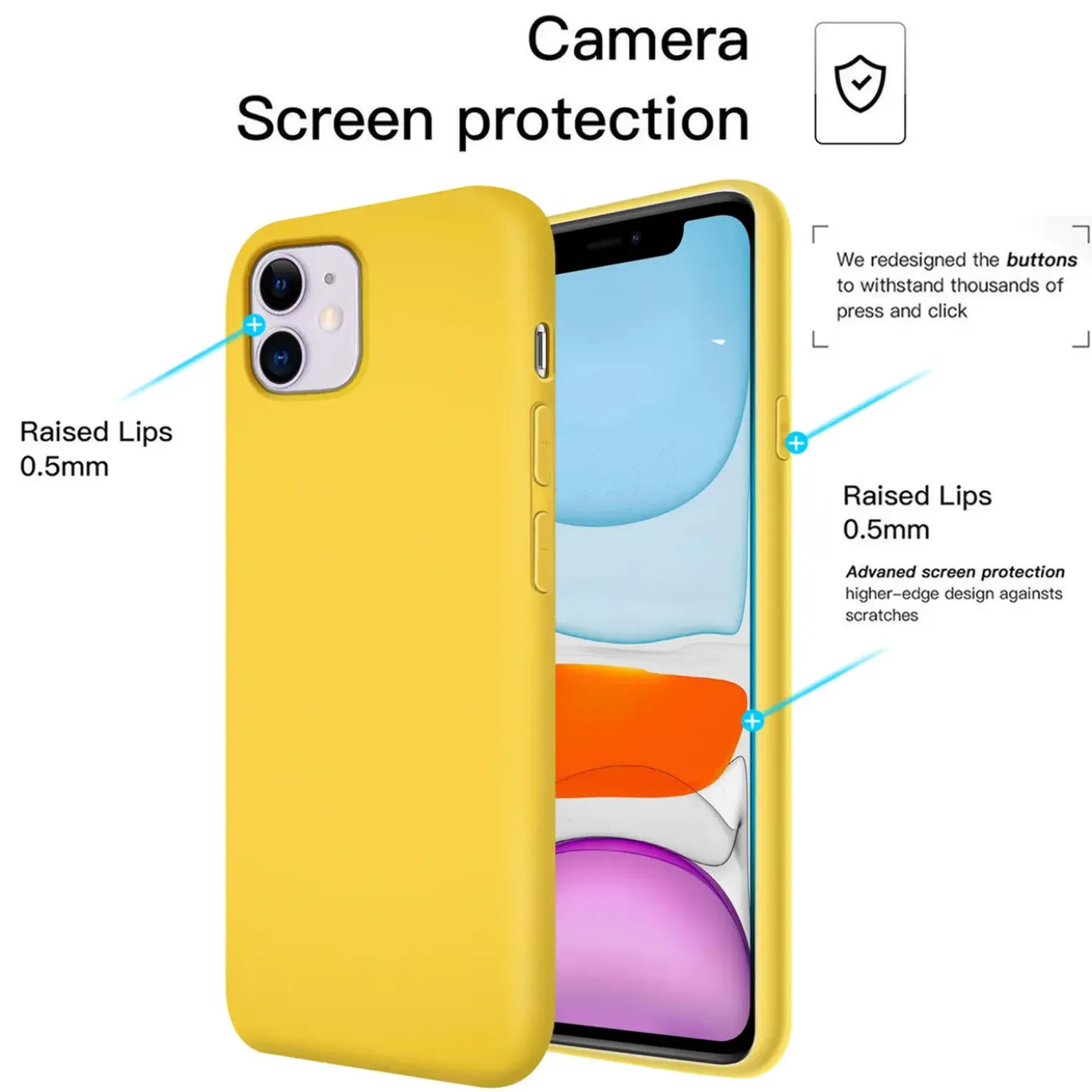 iPhone 11 - Silikon Case mit Mikrofaser-Innenseite