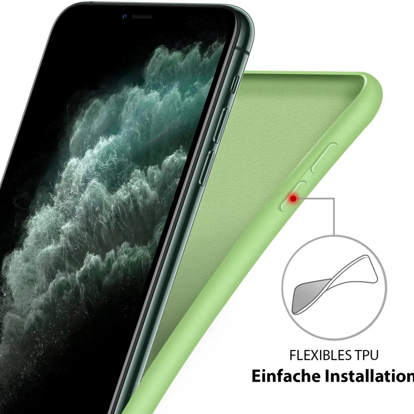 iPhone 11 - Silikon Case mit Mikrofaser-Innenseite