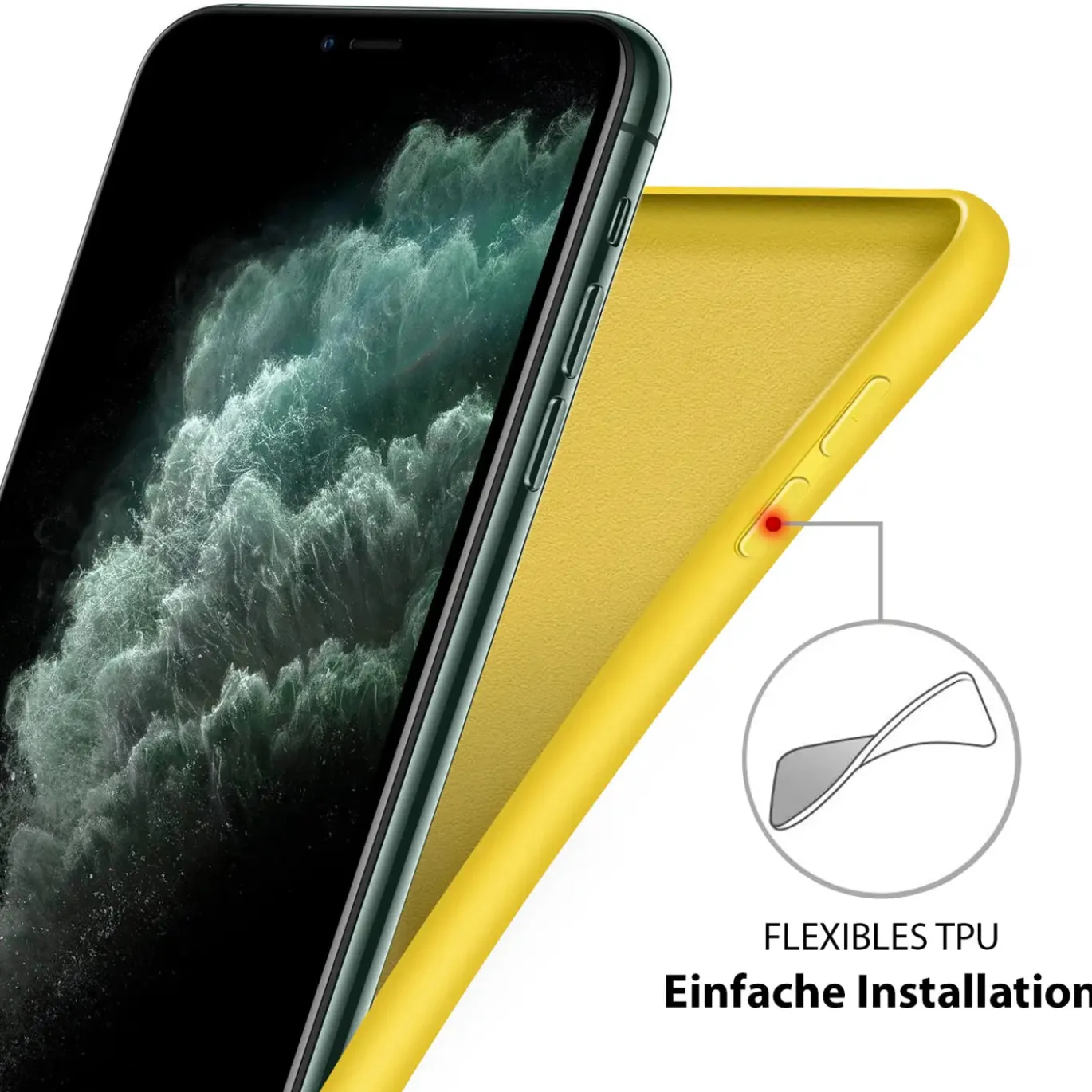 iPhone 11 - Silikon Case mit Mikrofaser-Innenseite