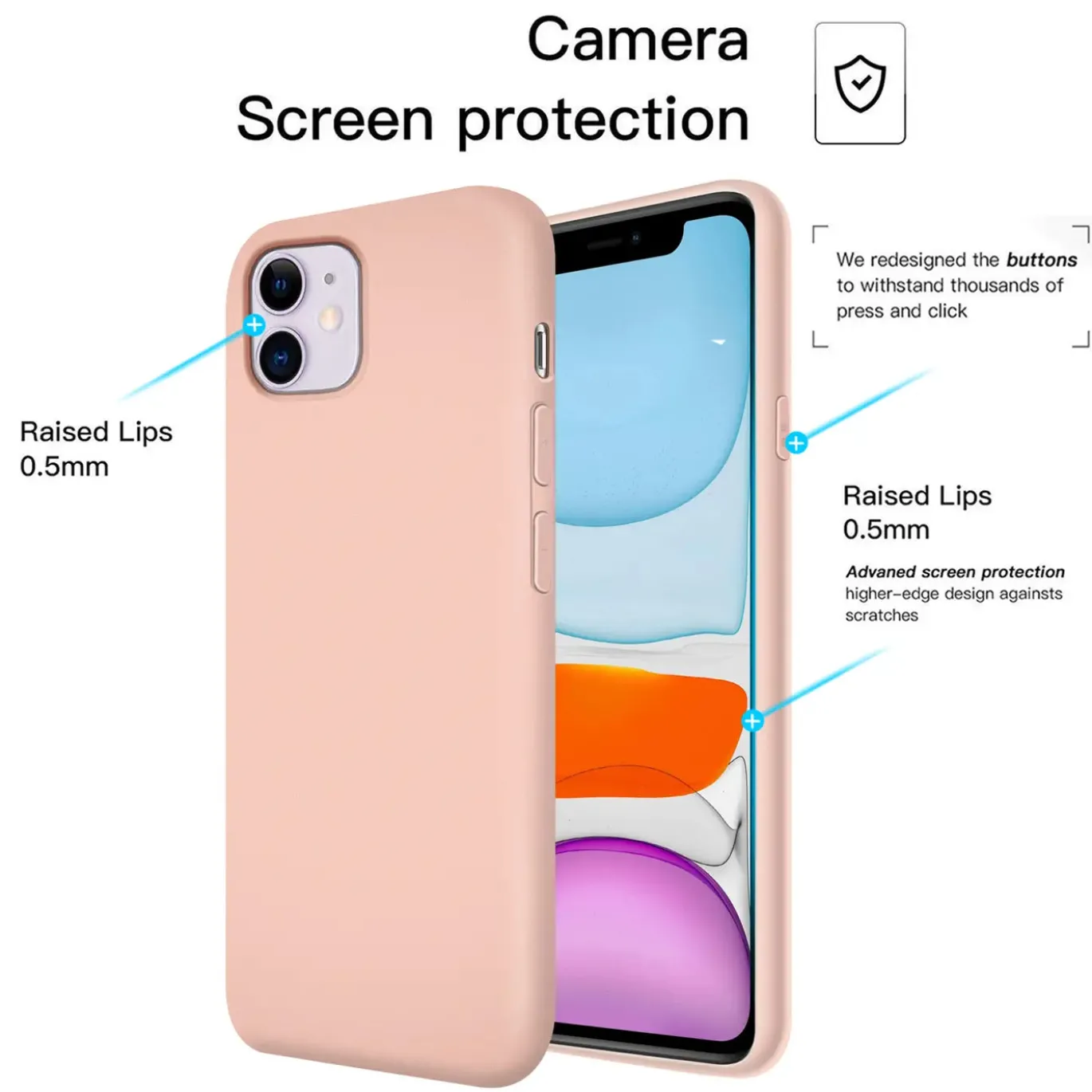 iPhone 11 - Silikon Case mit Mikrofaser-Innenseite
