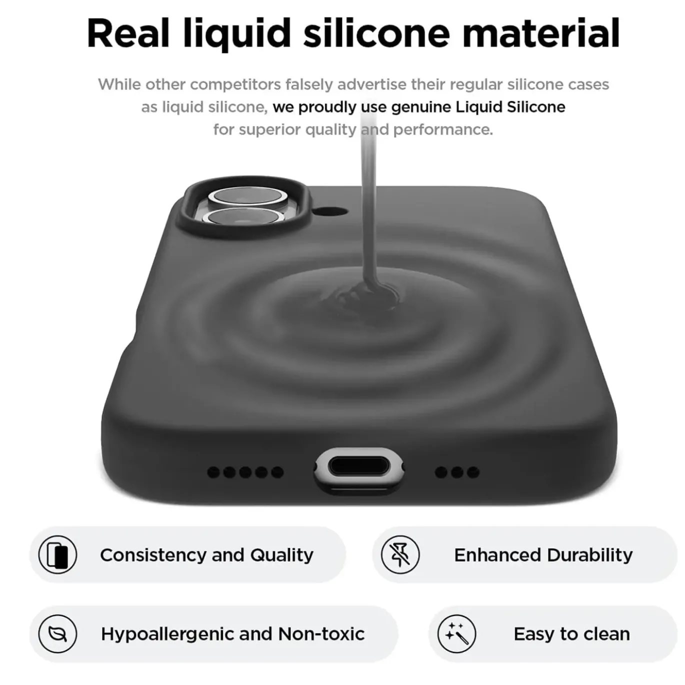iPhone 17 - Silikon Case mit Mikrofaser-Innenseite