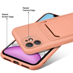 iPhone 11 - Silikonhülle mit Kartenfach & Kameraschutz