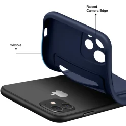iPhone 11 - Silikonhülle mit Kartenfach & Kameraschutz