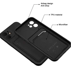 iPhone 11 - Silikonhülle mit Kartenfach & Kameraschutz