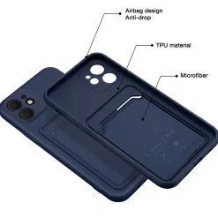 iPhone 11 - Silikonhülle mit Kartenfach & Kameraschutz