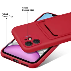 iPhone 11 - Silikonhülle mit Kartenfach & Kameraschutz