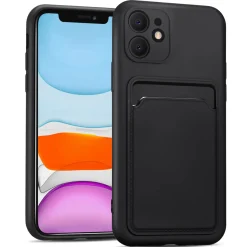 iPhone 11 - Silikonhülle mit Kartenfach & Kameraschutz