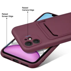 iPhone 11 - Silikonhülle mit Kartenfach & Kameraschutz