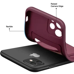 iPhone 11 - Silikonhülle mit Kartenfach & Kameraschutz