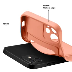 iPhone 12 - Silikonhülle mit Kartenfach & Kameraschutz