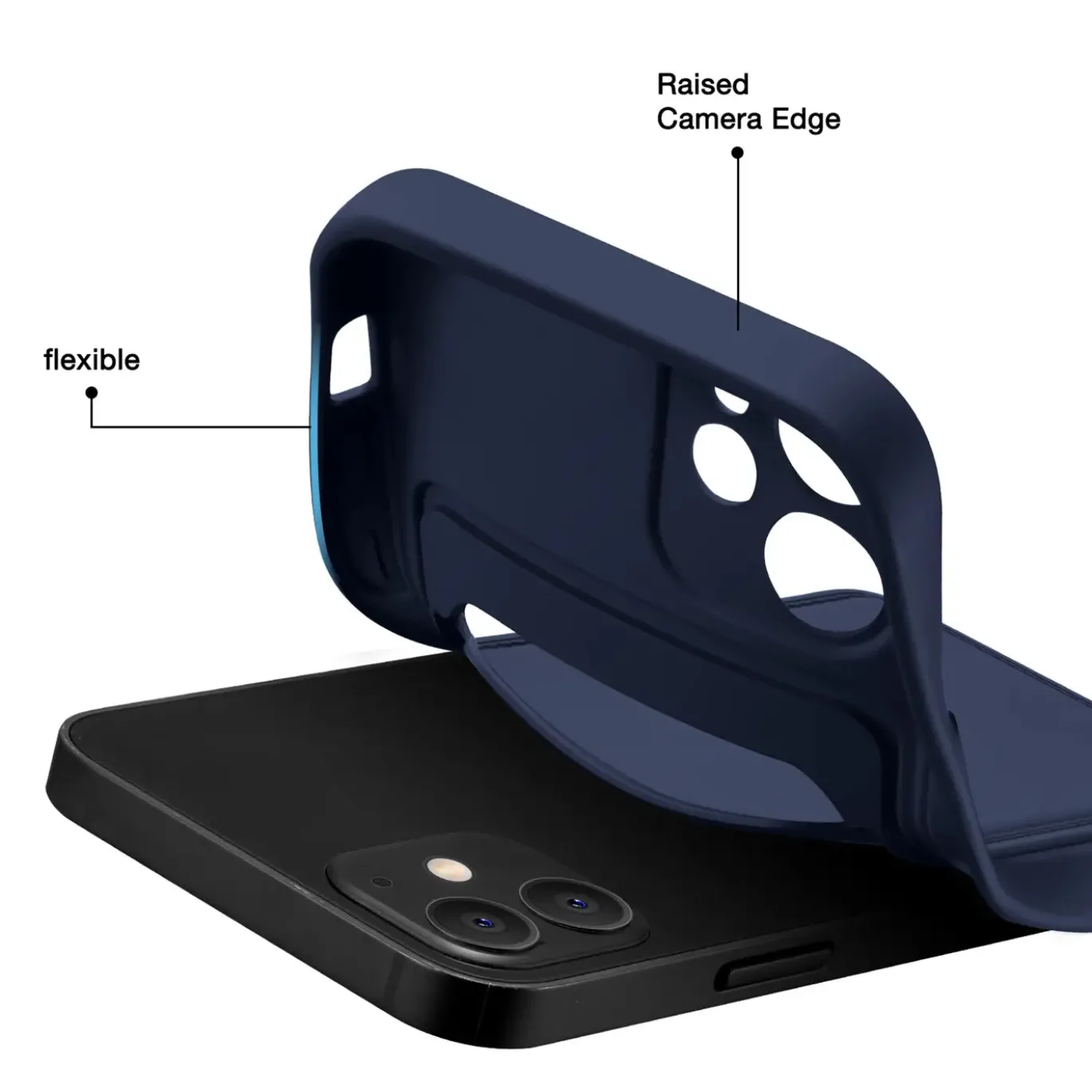 iPhone 14 - Silikonhülle mit Kartenfach & Kameraschutz