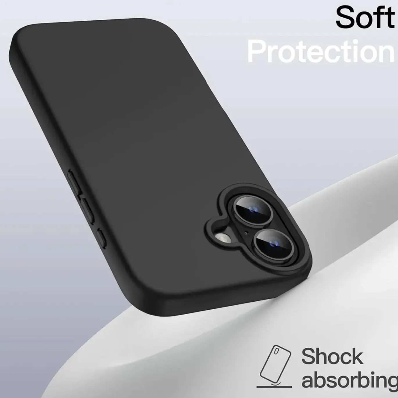iPhone 17 - Slim Silikon Backcover Schwarz
