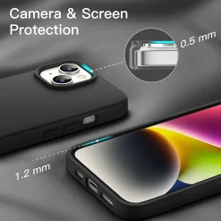 iPhone 15 - Slim Silikon Backcover Schwarz
