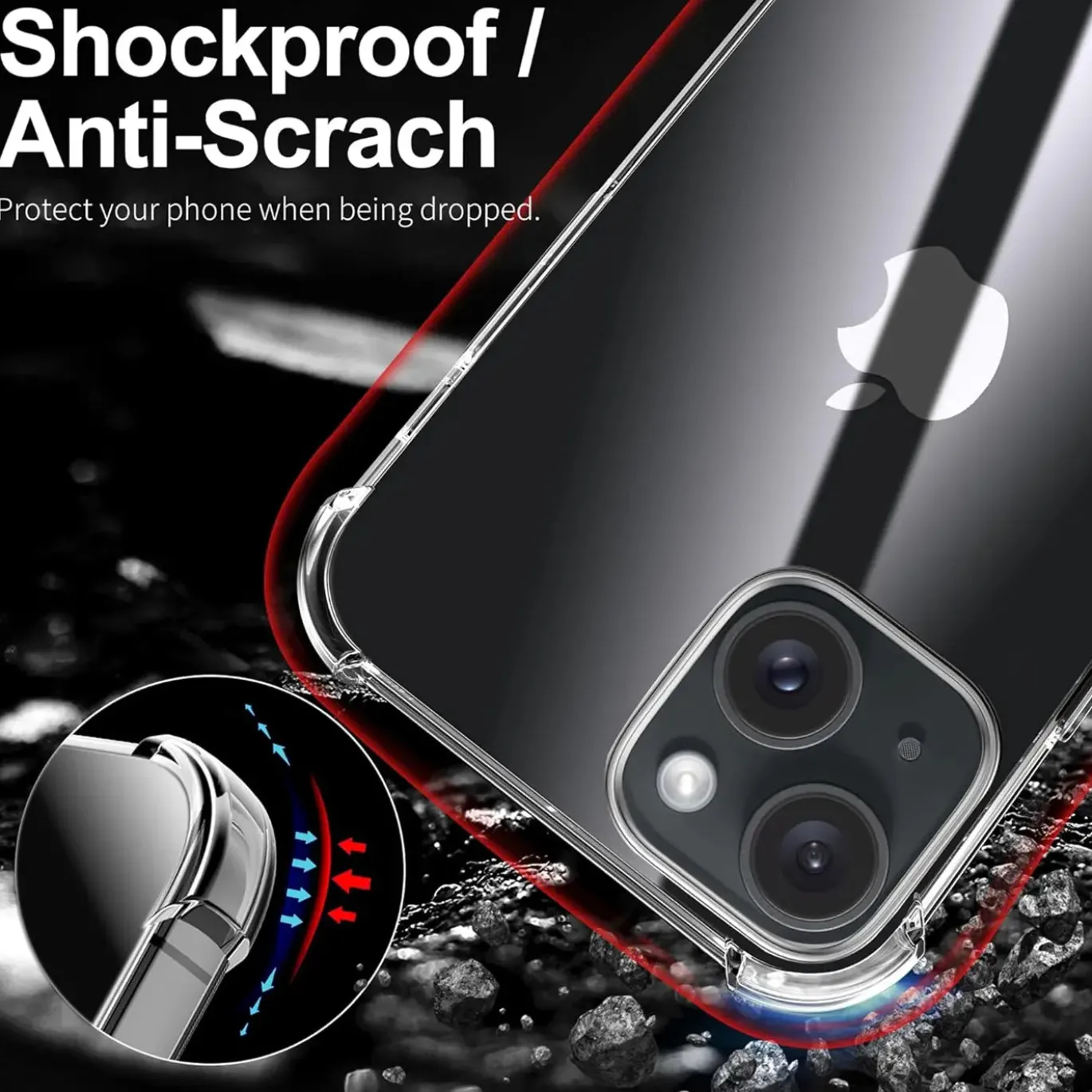 iPhone 15 - Stoßfestes Clear Case