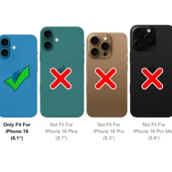 iPhone 16 - Stoßfestes MagSafe Case in Schwarz mit halbtransparenter Rückseite