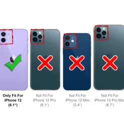 iPhone 12 - Stoßfestes MagSafe Case in Schwarz mit halbtransparenter Rückseite