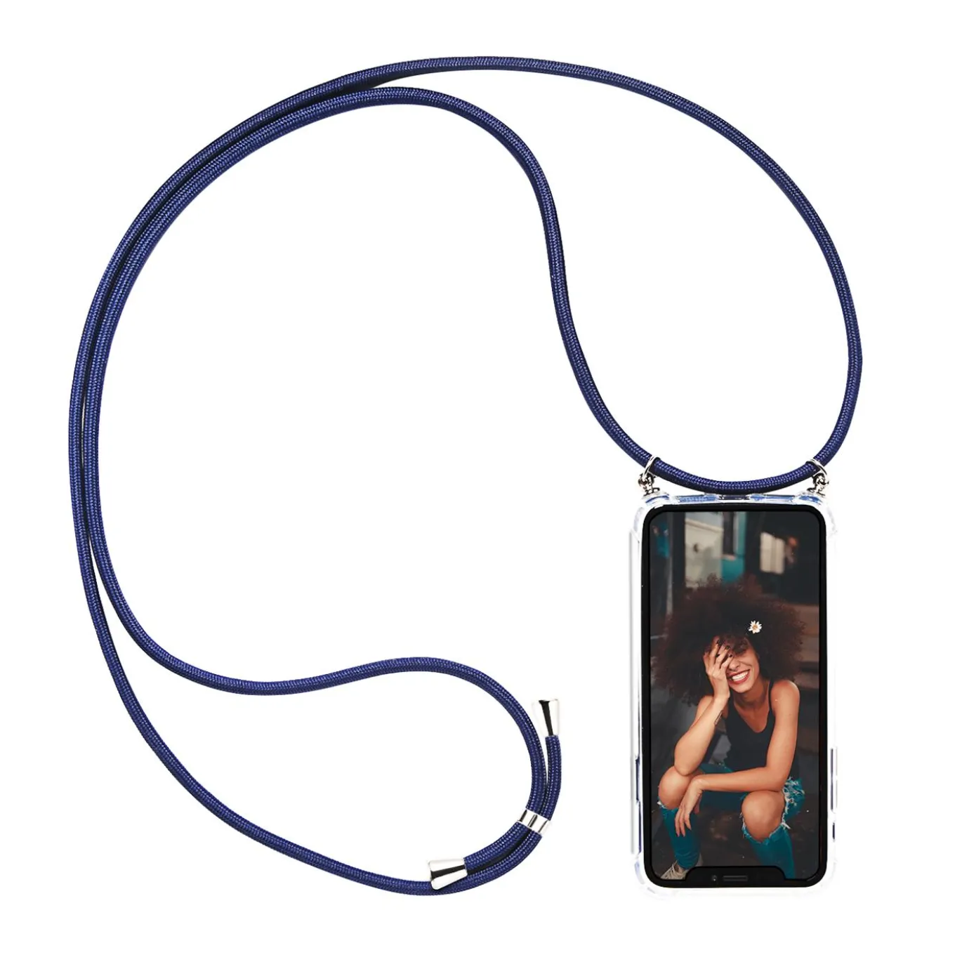 iPhone 16 - Transparente Hülle mit Handykette