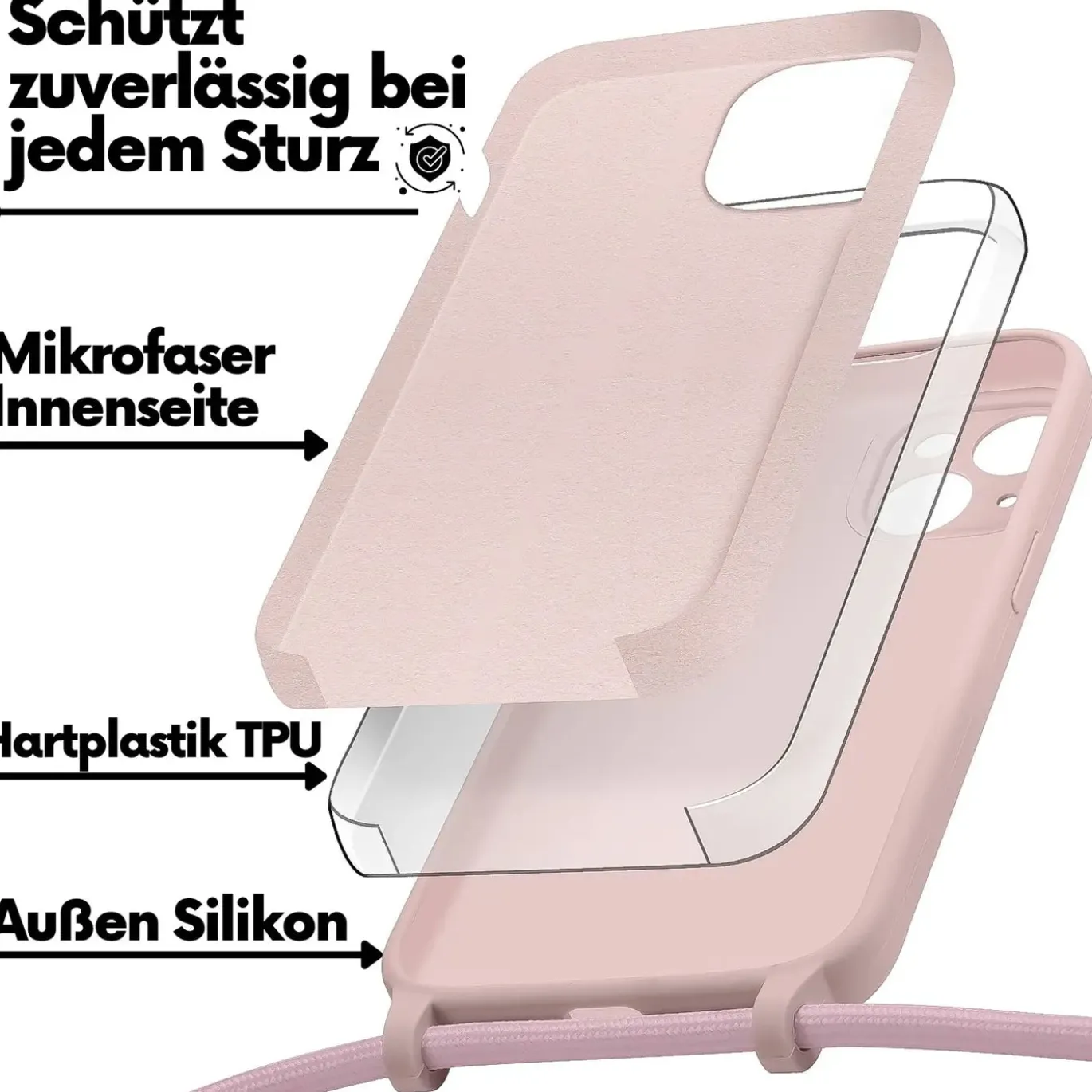 iPhone 12 - Umhängehülle mit Kameraschutz