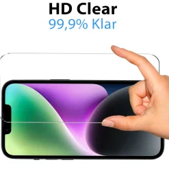 iPhone 14 - 2x 9H Panzer Glasfolie, Displayfolie