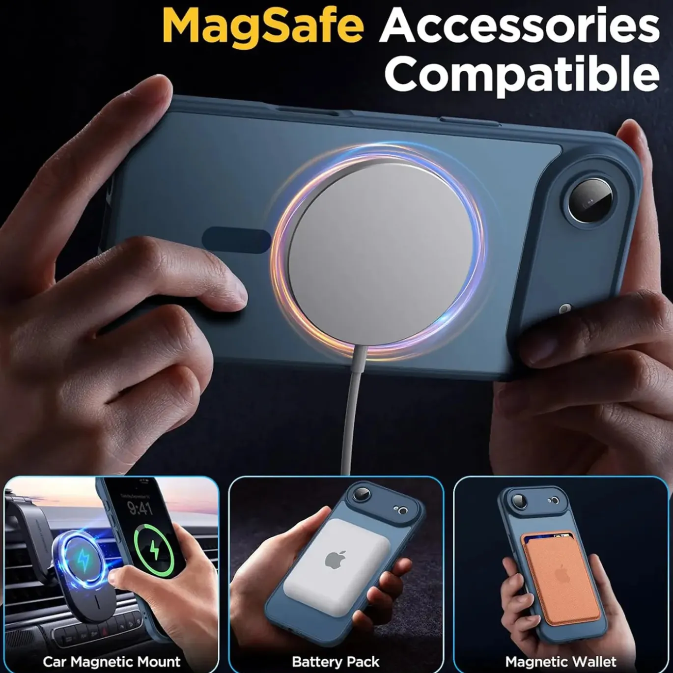 iPhone 17 Air - Farbige MagSafe Hülle mit Kameraschutz