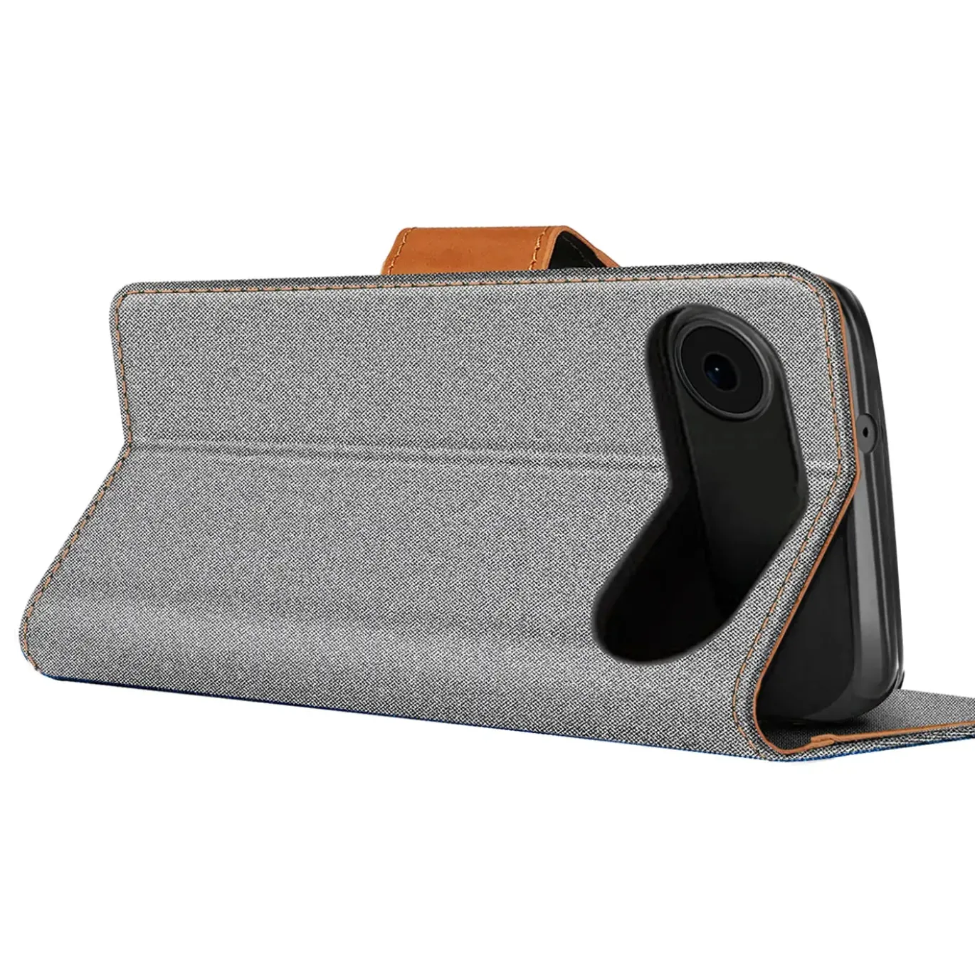 iPhone 17 Air - Jeanslook Klapphülle mit Kartenfach