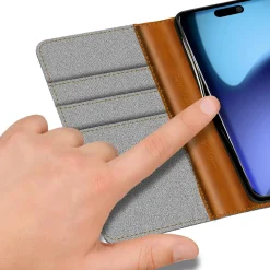 iPhone 17 Air - Jeanslook Klapphülle mit Kartenfach