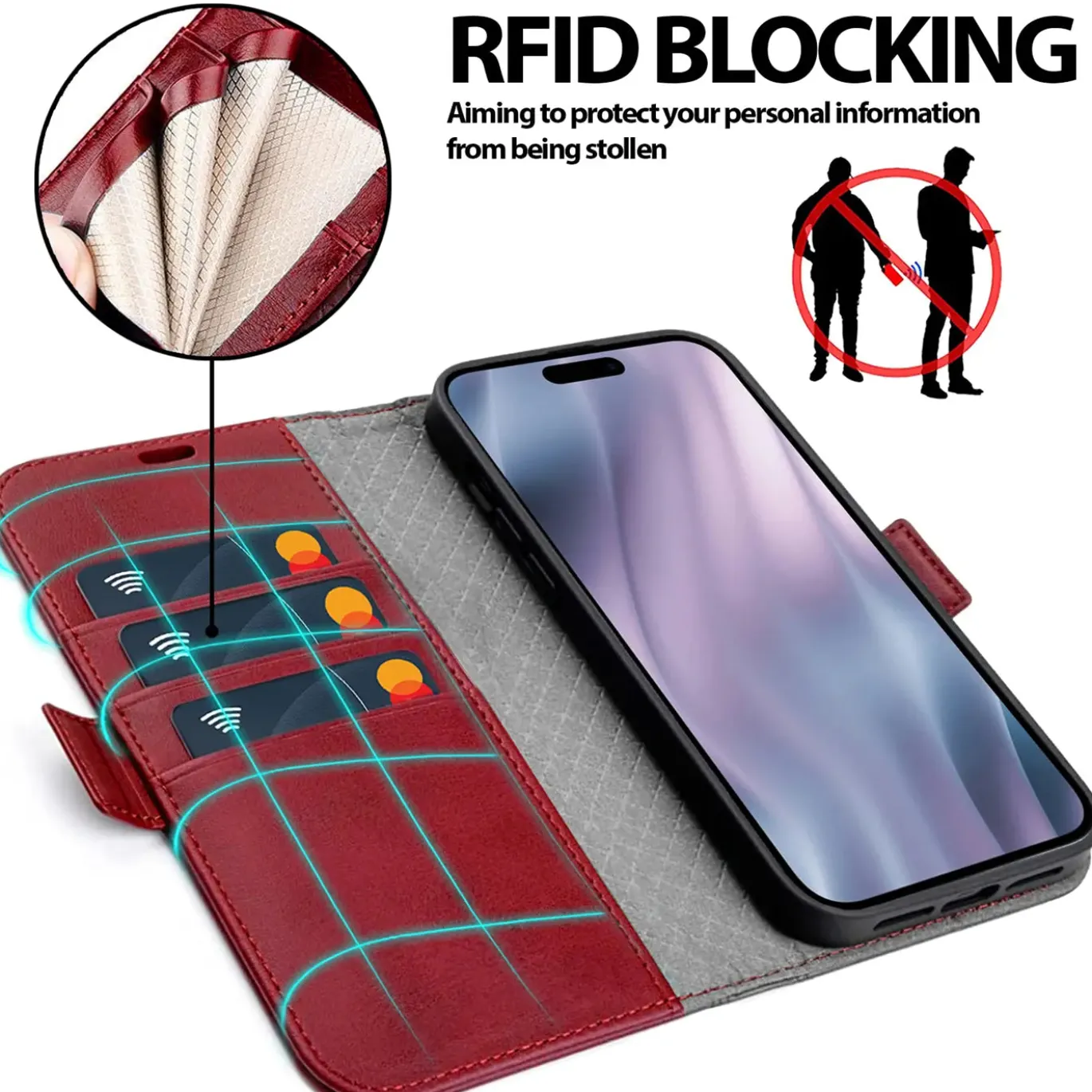 iPhone 17 Air - Robuste Klapphülle mit RFID Block
