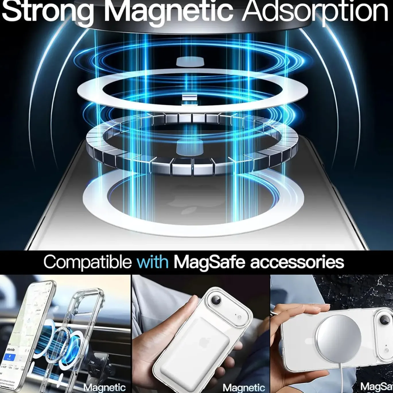 iPhone 17 Air - Transparente MagSafe Silikonhülle