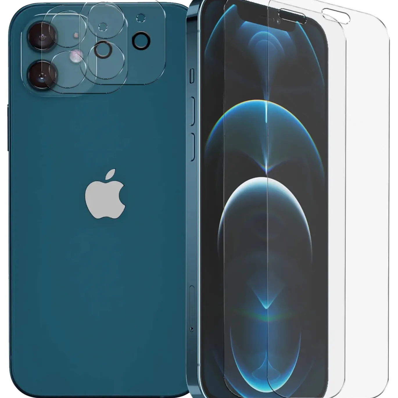 iPhone 12 Mini - 9H Displayschutzfolie 2x Display & Kamera