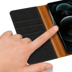 iPhone 13 Mini - Jeanslook Klapphülle mit Kartenfach