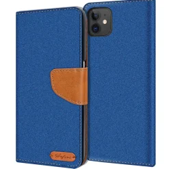 iPhone 12 Mini - Jeanslook Klapphülle mit Kartenfach