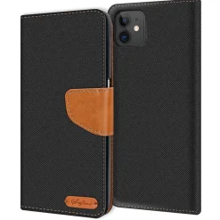 iPhone 12 Mini - Jeanslook Klapphülle mit Kartenfach