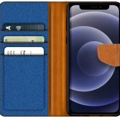 iPhone 12 Mini - Jeanslook Klapphülle mit Kartenfach
