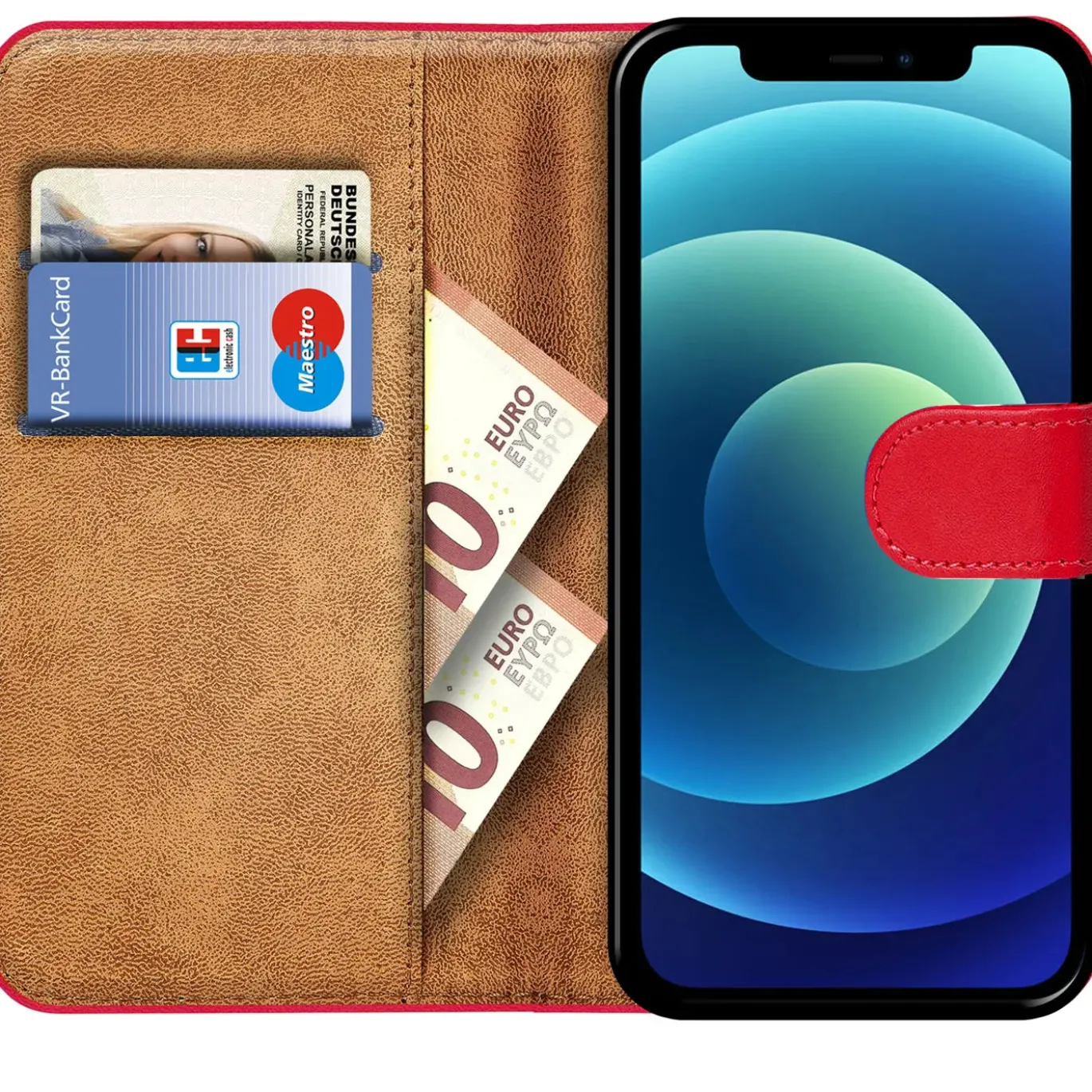 iPhone 12 Mini - Klapphülle mit Kartenfächern