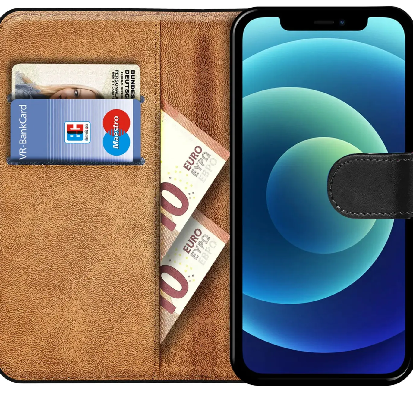 iPhone 12 Mini - Klapphülle mit Kartenfächern