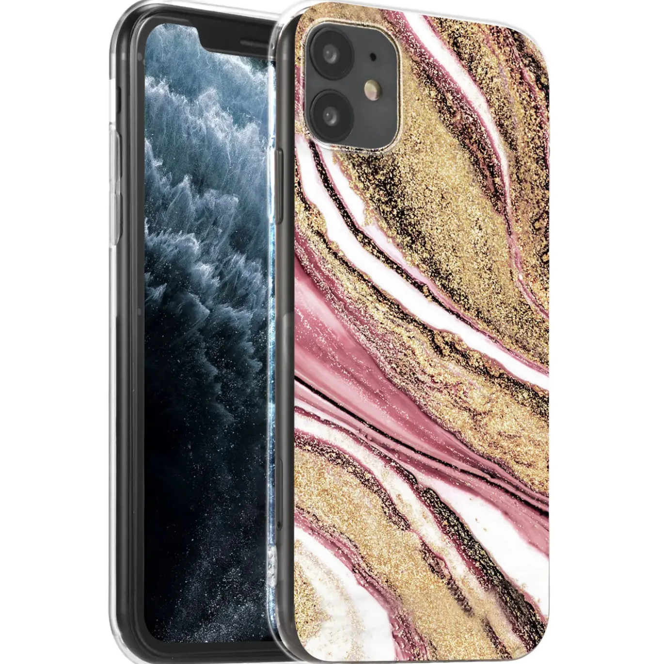 iPhone 12 Mini - Marmor & Sand Design Hülle