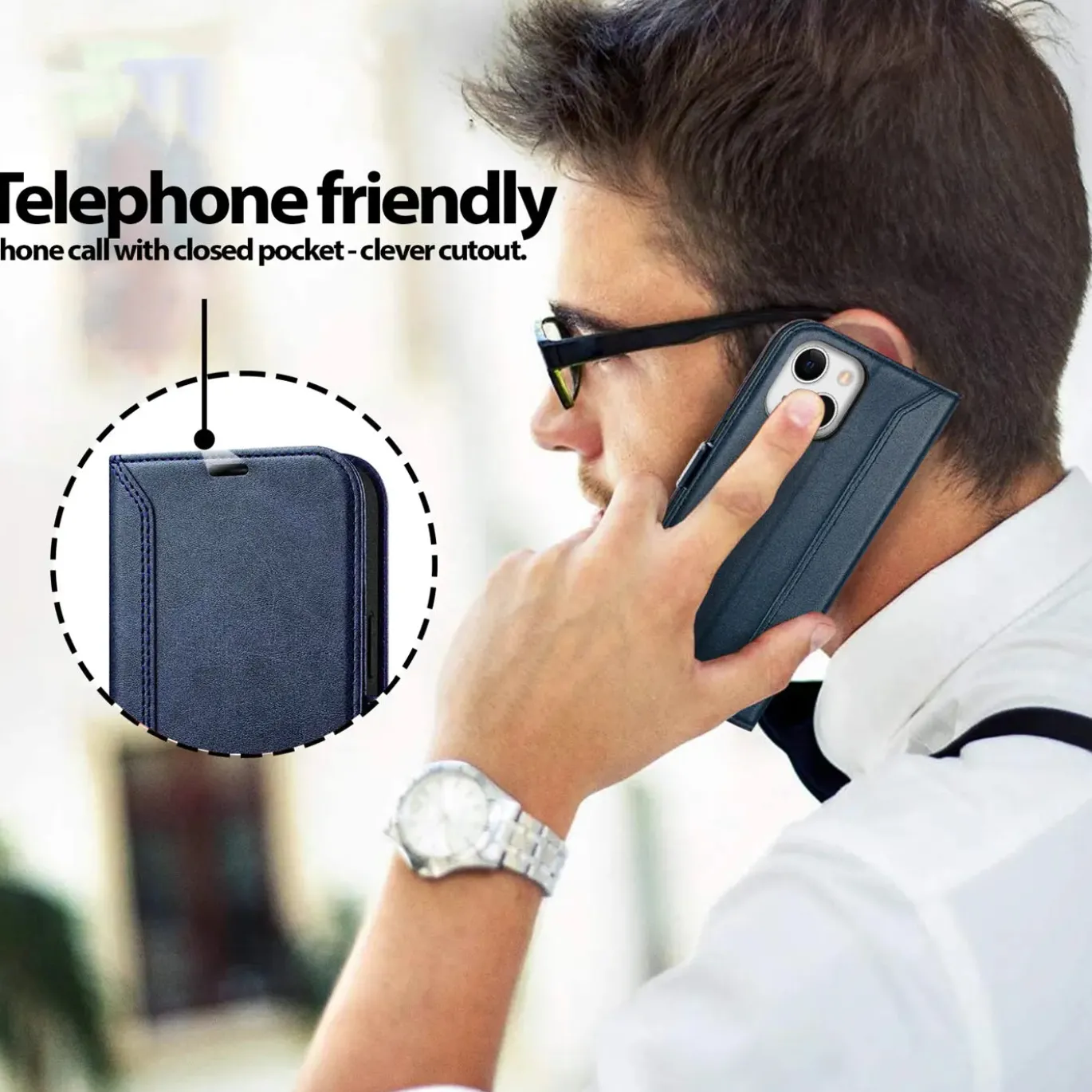 iPhone 13 Mini - Robuste Klapphülle mit RFID Block