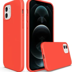 iPhone 12 Mini - Silikon Case mit Mikrofaser-Innenseite