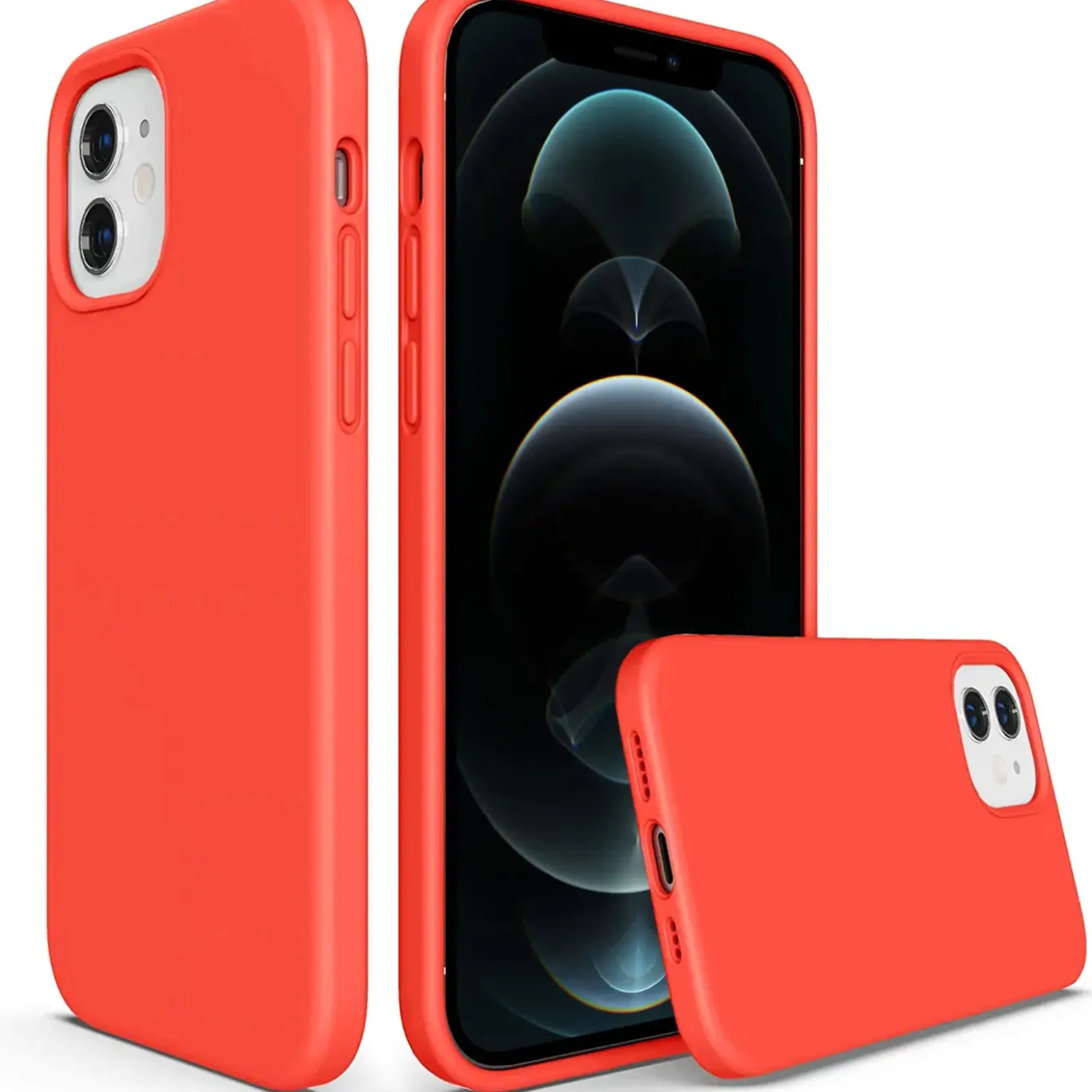 iPhone 12 Mini - Silikon Case mit Mikrofaser-Innenseite