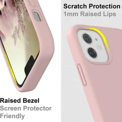 iPhone 12 Mini - Silikon Case mit Mikrofaser-Innenseite