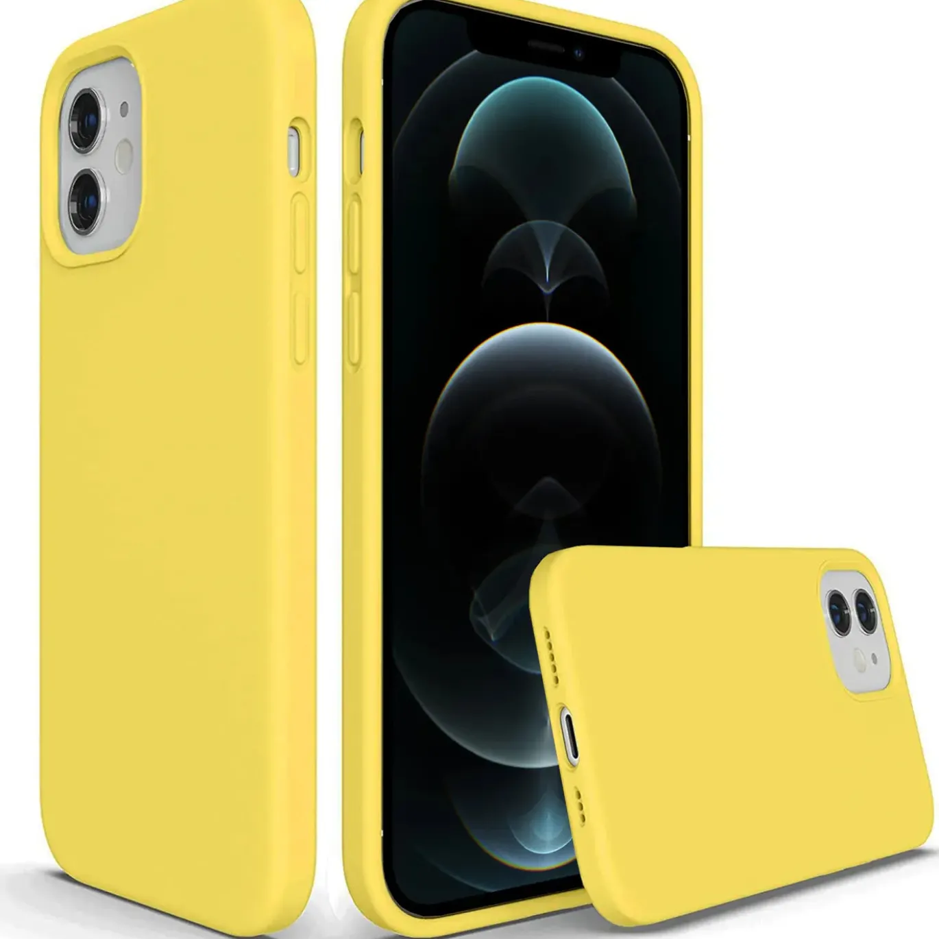 iPhone 12 Mini - Silikon Case mit Mikrofaser-Innenseite