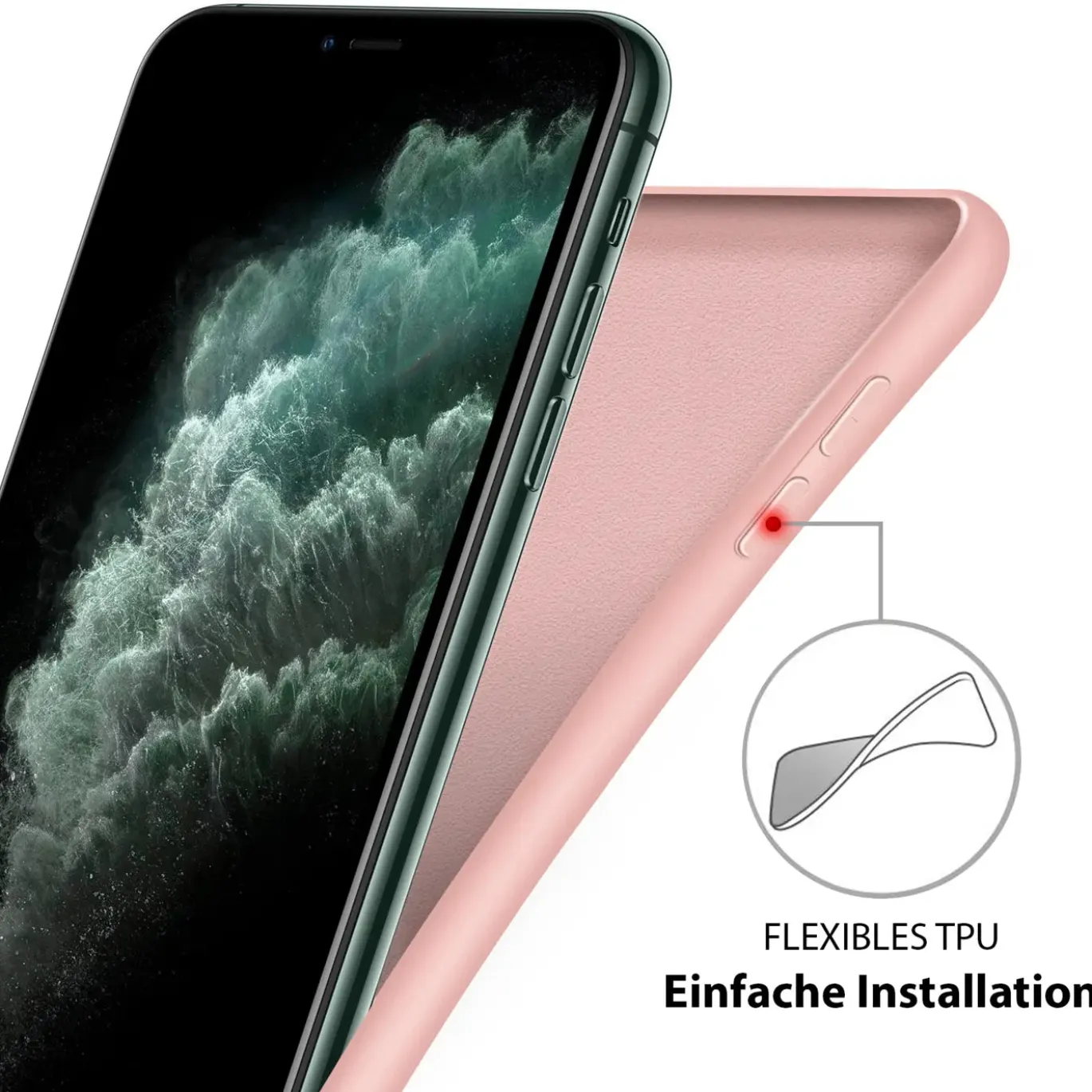 iPhone 12 Mini - Silikon Case mit Mikrofaser-Innenseite