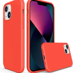 iPhone 13 Mini - Silikon Case mit Mikrofaser-Innenseite