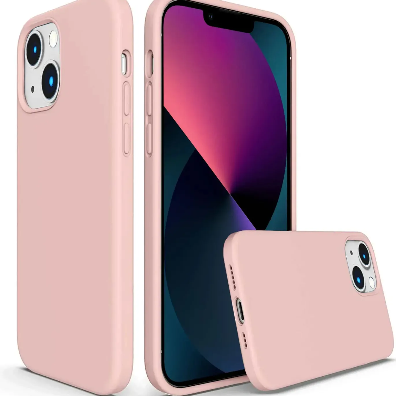 iPhone 13 Mini - Silikon Case mit Mikrofaser-Innenseite