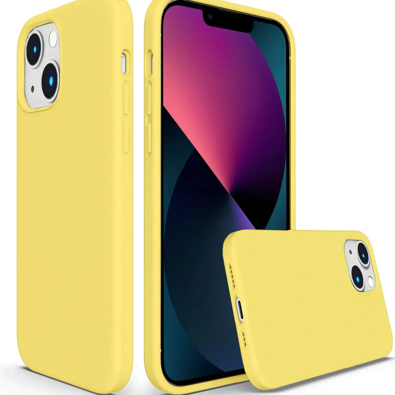 iPhone 13 Mini - Silikon Case mit Mikrofaser-Innenseite