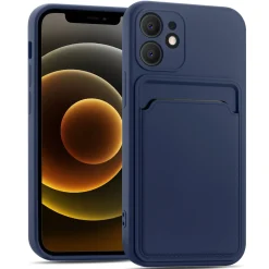 iPhone 12 Mini - Silikonhülle mit Kartenfach & Kameraschutz