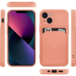 iPhone 13 Mini - Silikonhülle mit Kartenfach & Kameraschutz