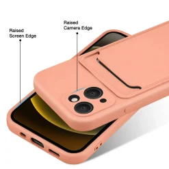 iPhone 13 Mini - Silikonhülle mit Kartenfach & Kameraschutz