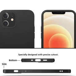 iPhone 12 Mini - Slim Silikon Backcover Schwarz